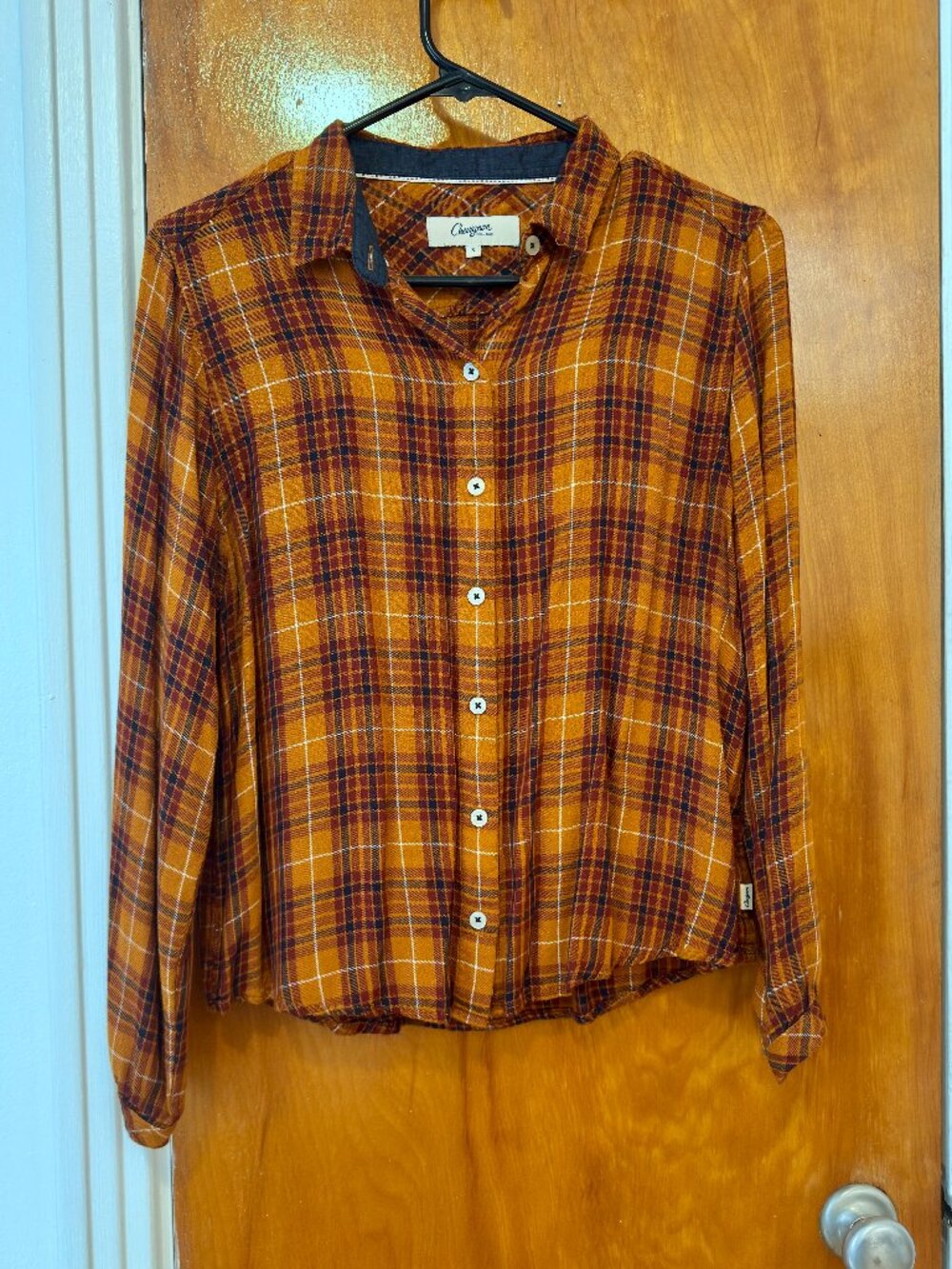 Chevignon Plaid Button-Up Shirt (S)